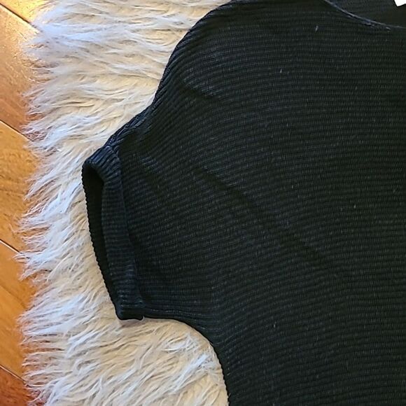 J‎ jill womens black knit linen short sleeve sweater size xs petite - Picture 2 of 6